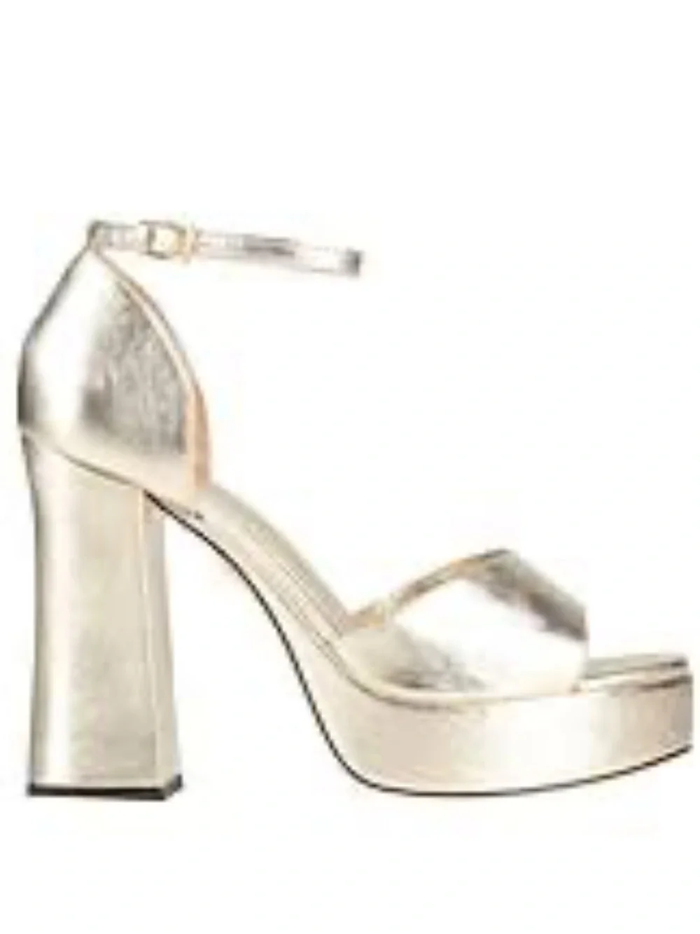 Tory Burch Metallic Gold Platform Sandals w/a Chunky Block Heel